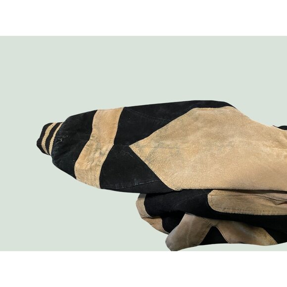 VTG Pittsburgh Penguins Suede Jacket L Bomber Letterman G-III Sports Carl Banks - Picture 15 of 16